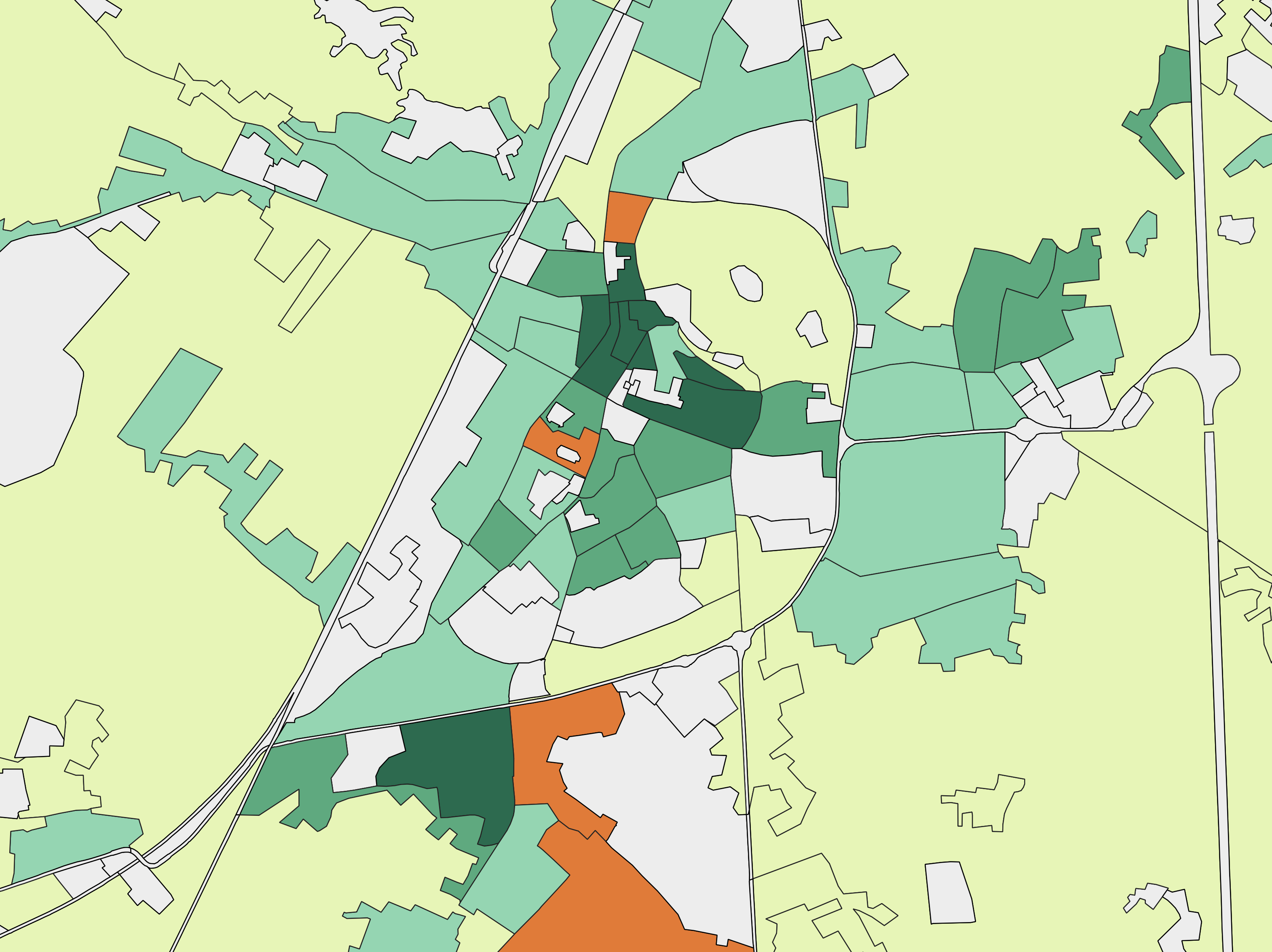 Zoom della mappa delle classi sulle sezioni prioritarie